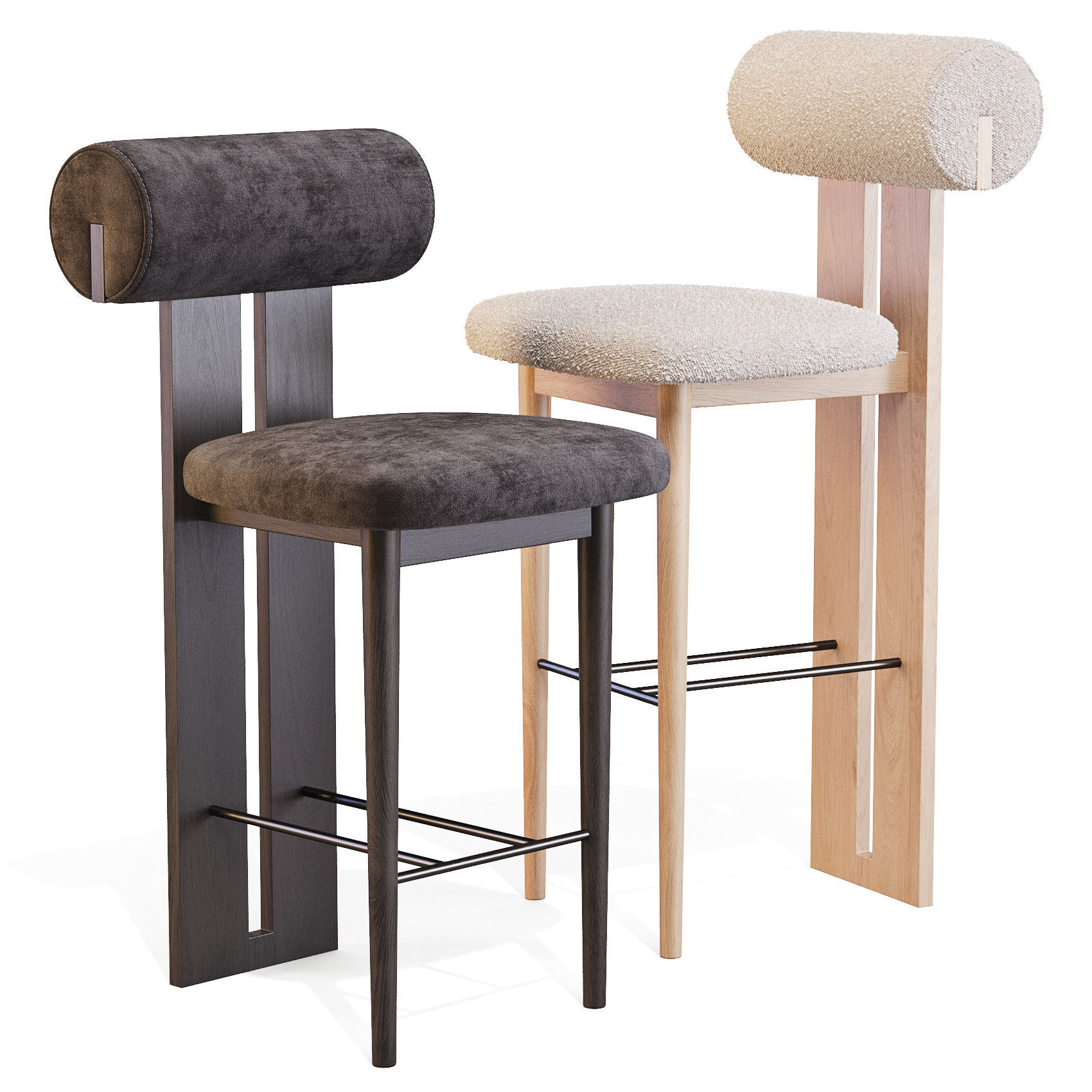 Norr11 Hippo - Bar and Counter Stool 3D model_2