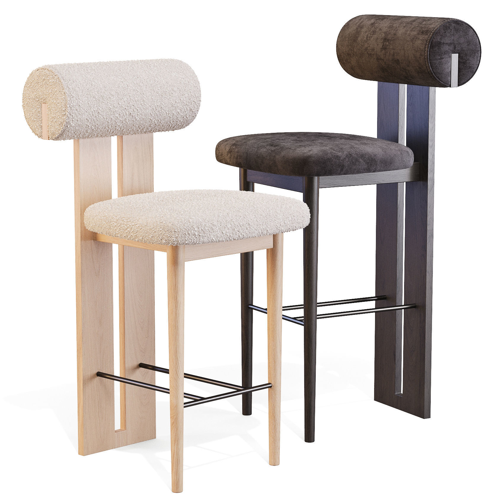 Norr11 Hippo - Bar and Counter Stool 3D model_1