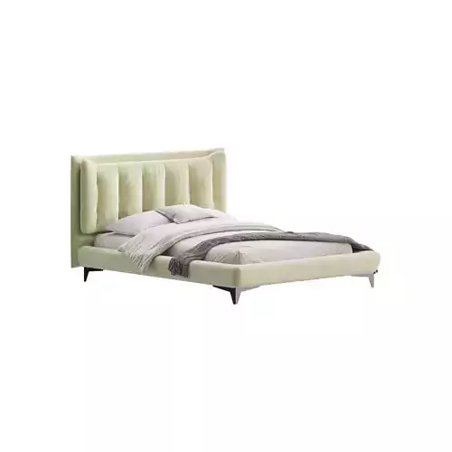 Eden Suede Fabric Upholstered Modern Bed