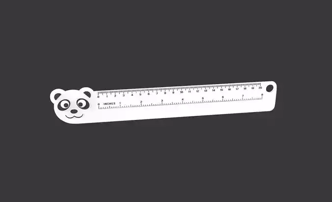 Ruler With Panda Animal Adorable