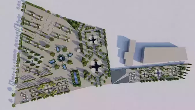 Master park-public park-Private Park Landscape 3D model