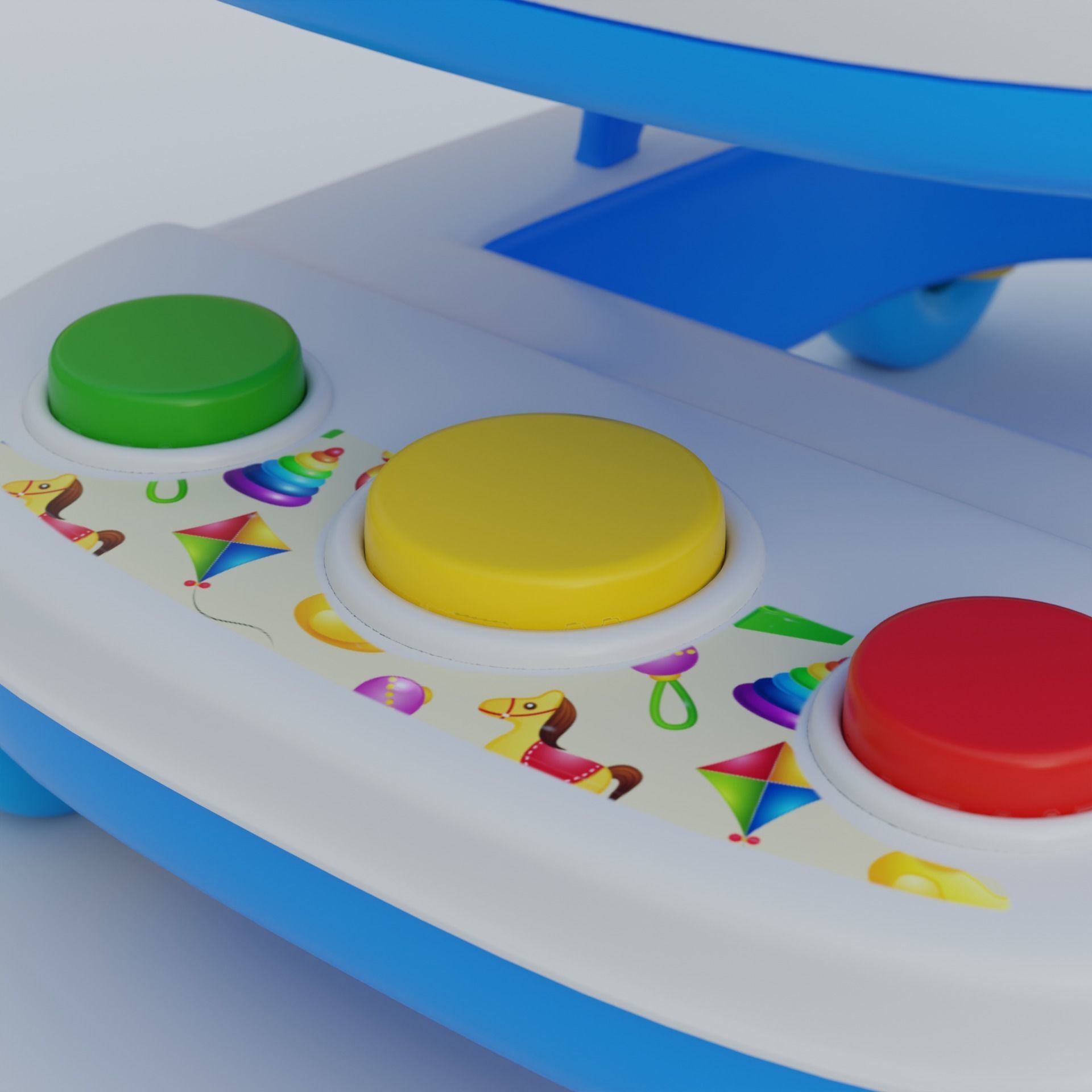 Baby walker Low-poly 3D model_5