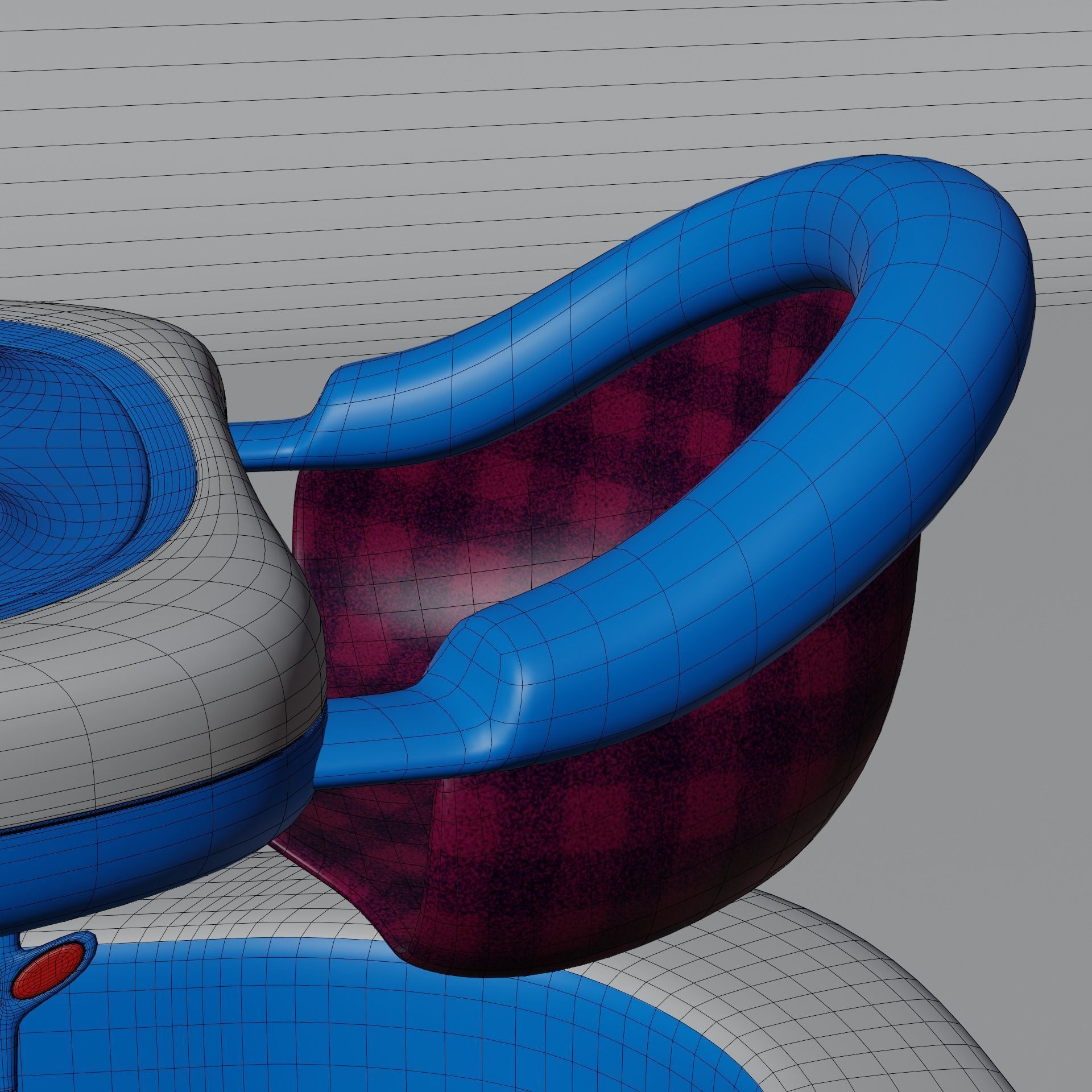 Baby walker Low-poly 3D model_8