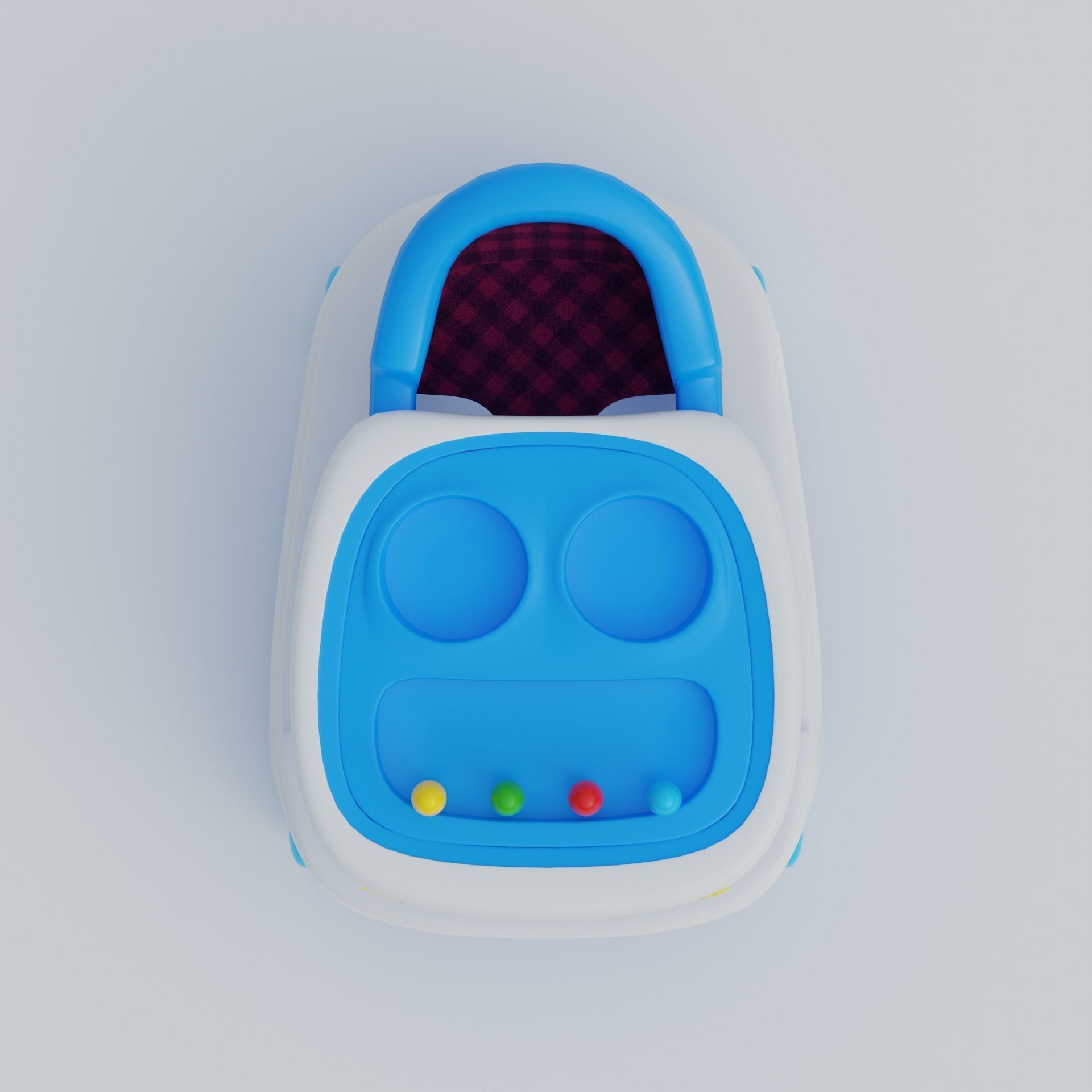 Baby walker Low-poly 3D model_2