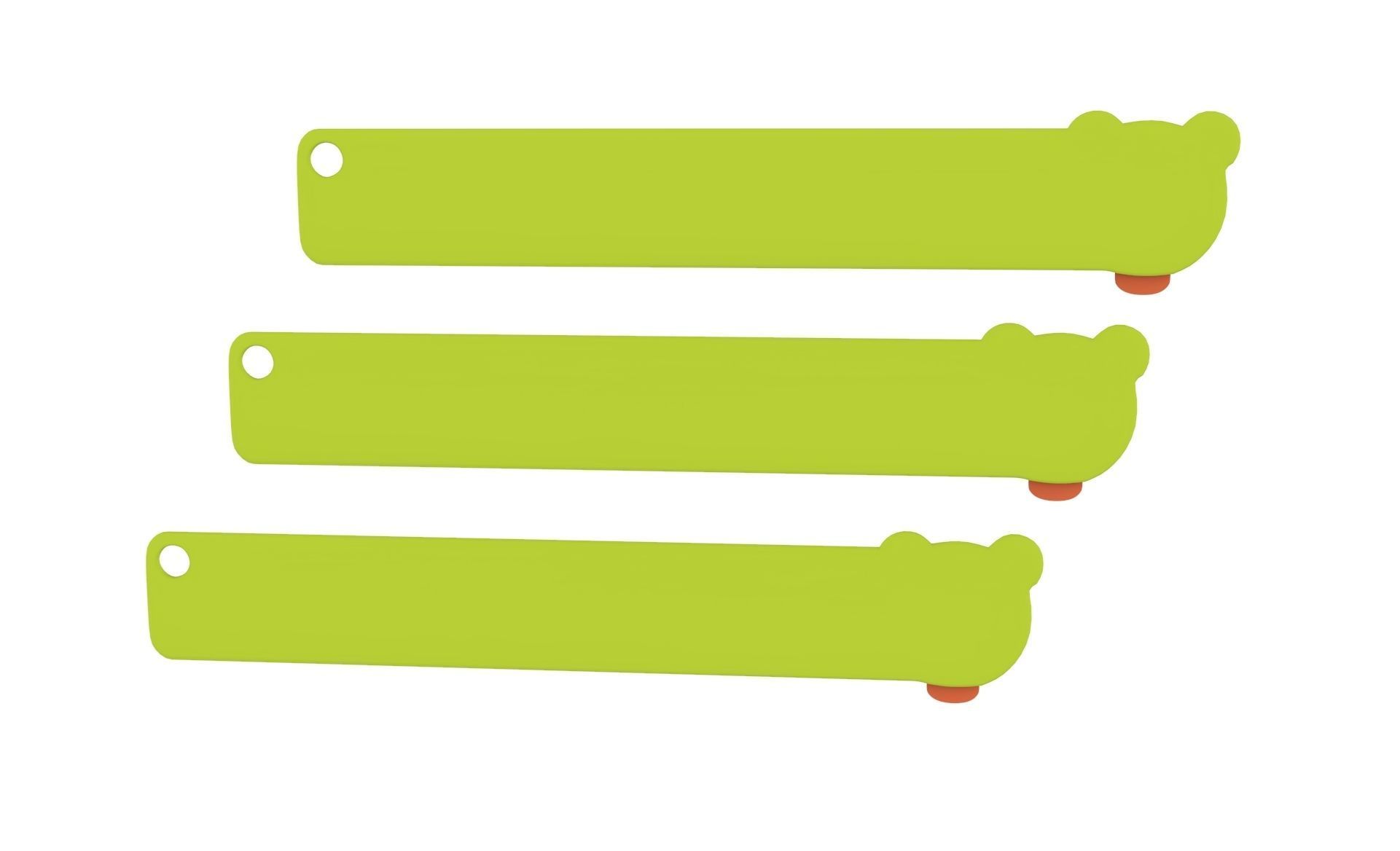 Ruler With Frog Animal Adorable Low-poly 3D model_9