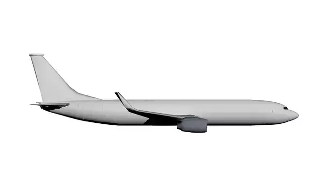 Row Passenger Airplane Aircraft 3D model