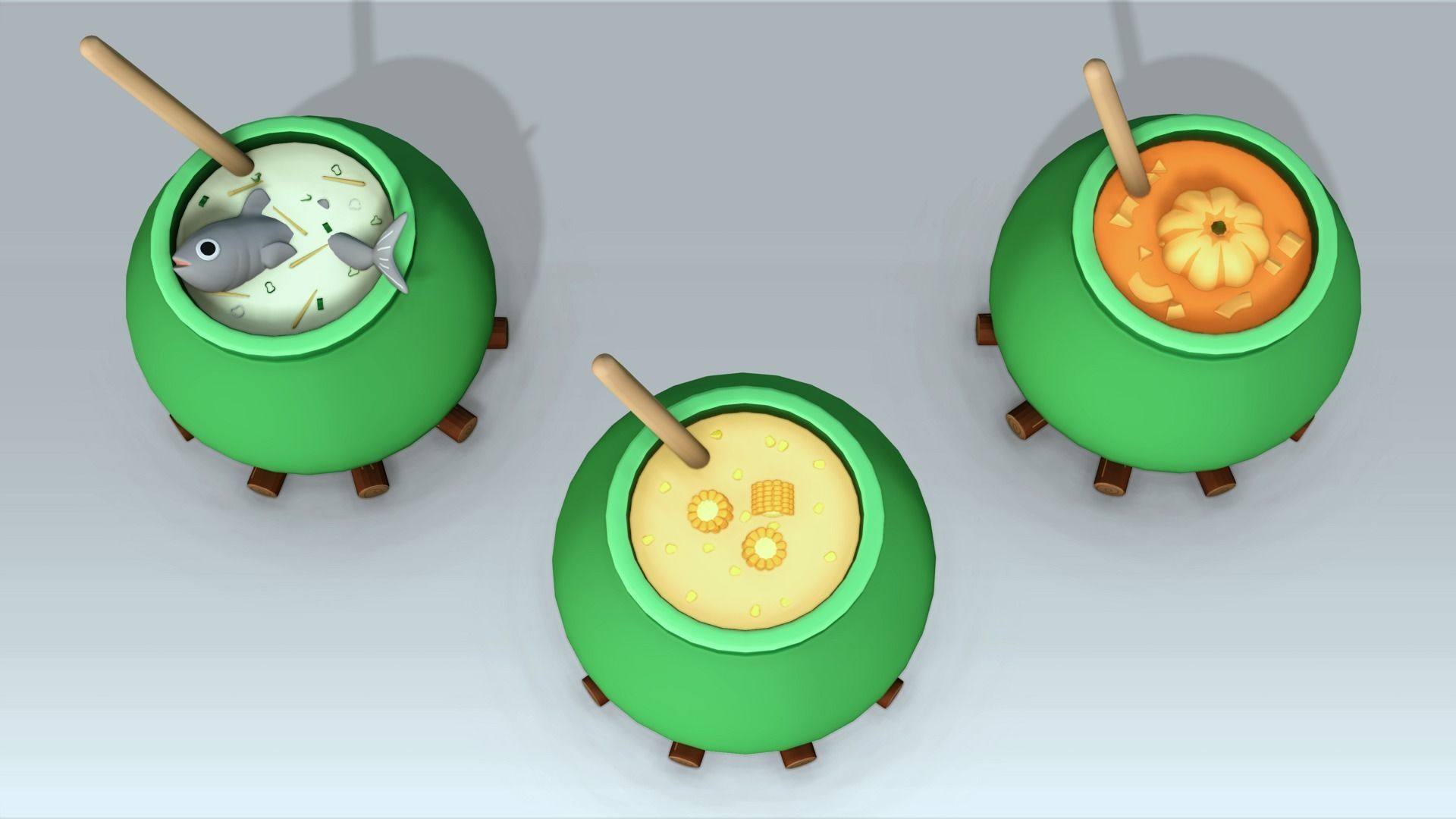 Witch Cauldron - Pack 3D Model Collection_2