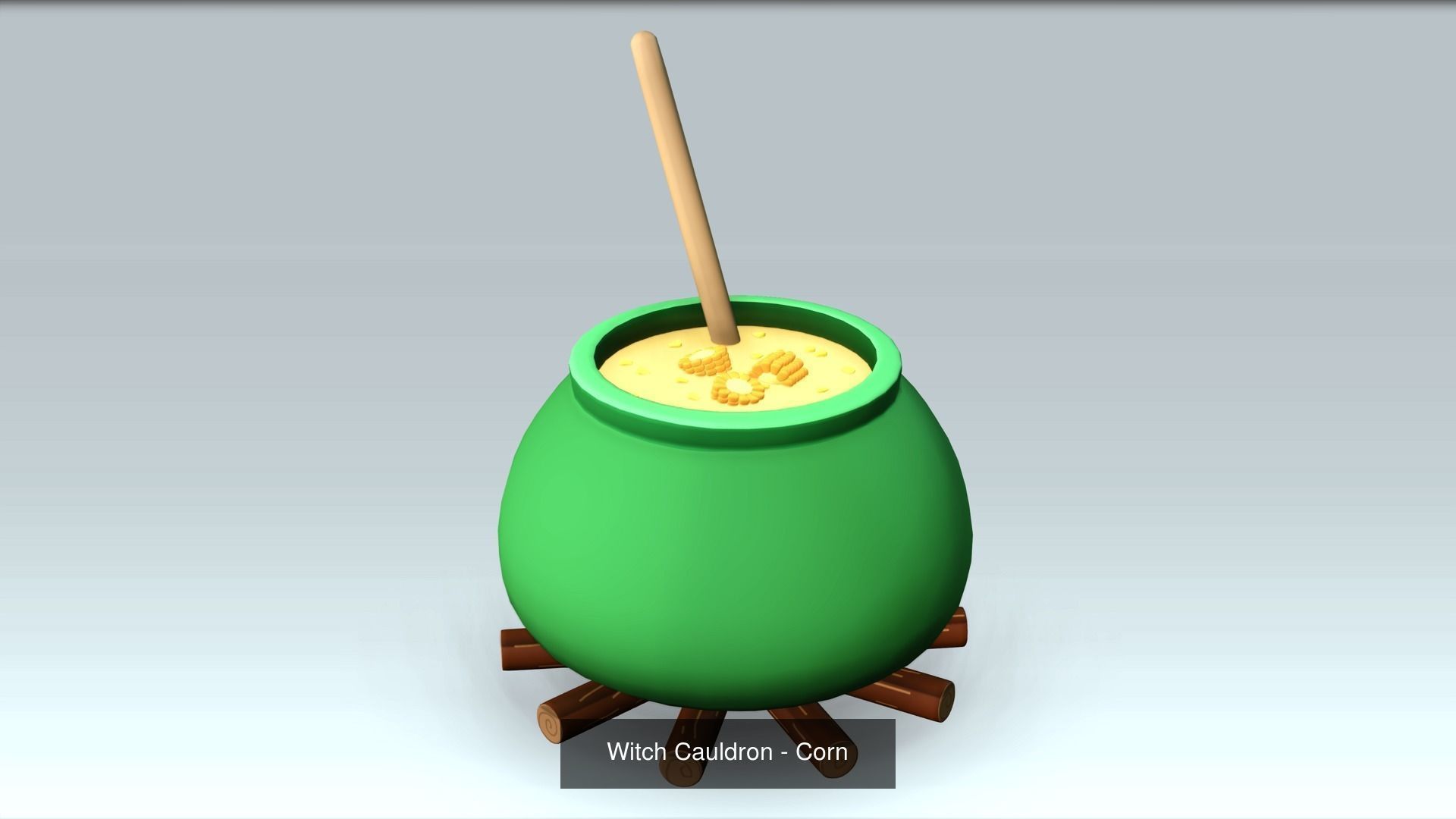 Witch Cauldron - Pack 3D Model Collection_5