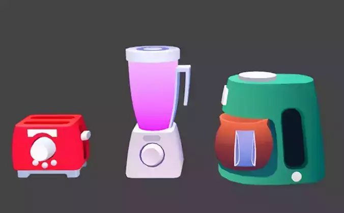 Coffee maker - toaster - blender