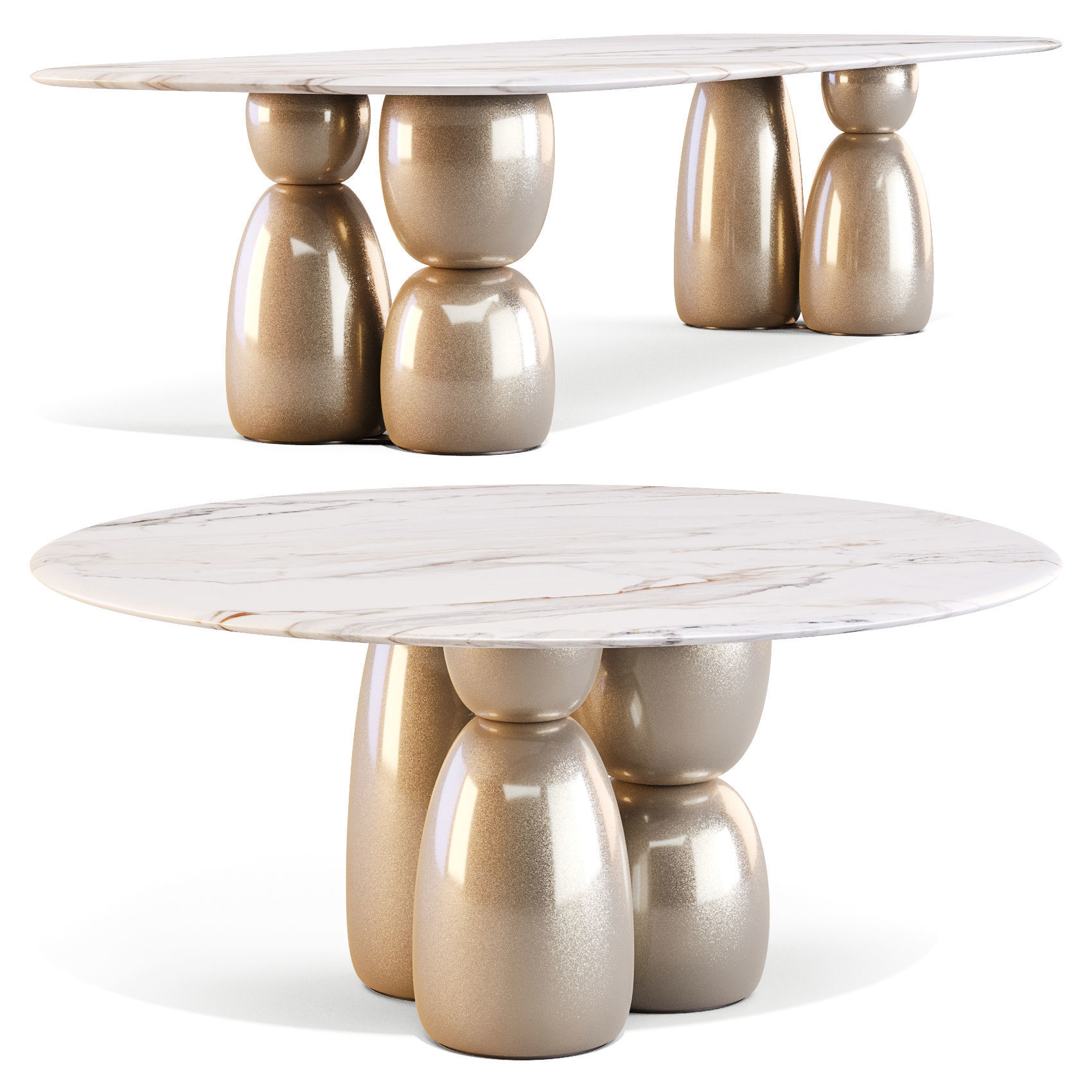 La Manufacture Gem - Dining Tables Set 03 3D model_2