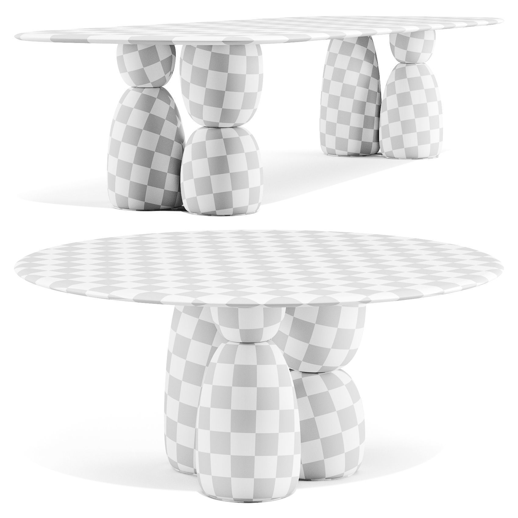 La Manufacture Gem - Dining Tables Set 03 3D model_3