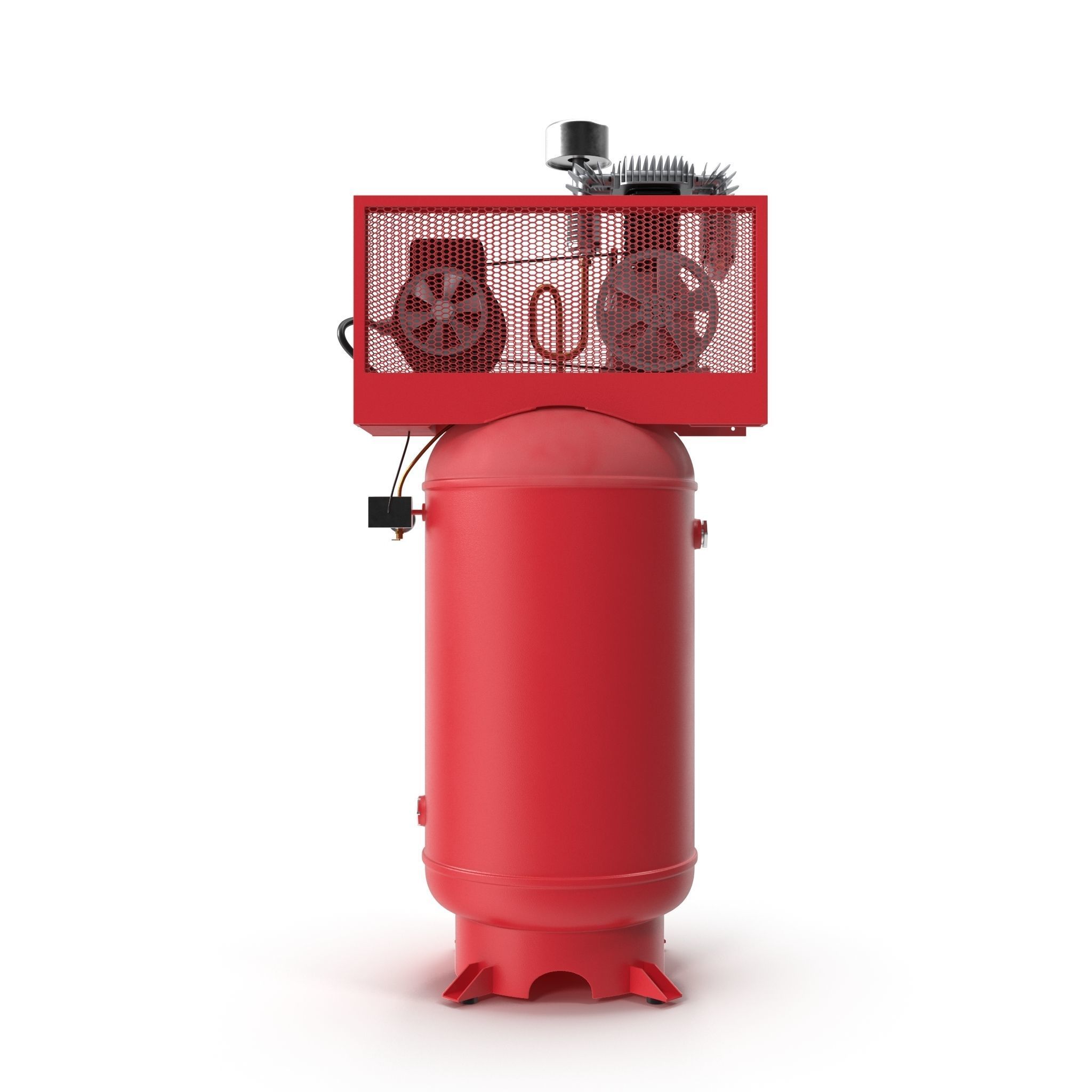 Air Compressor Stationary 80 gallon Low-poly 3D model_5