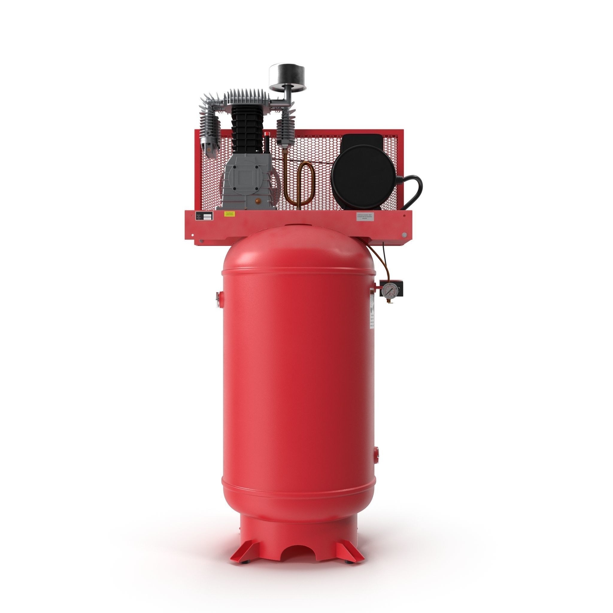 Air Compressor Stationary 80 gallon Low-poly 3D model_3