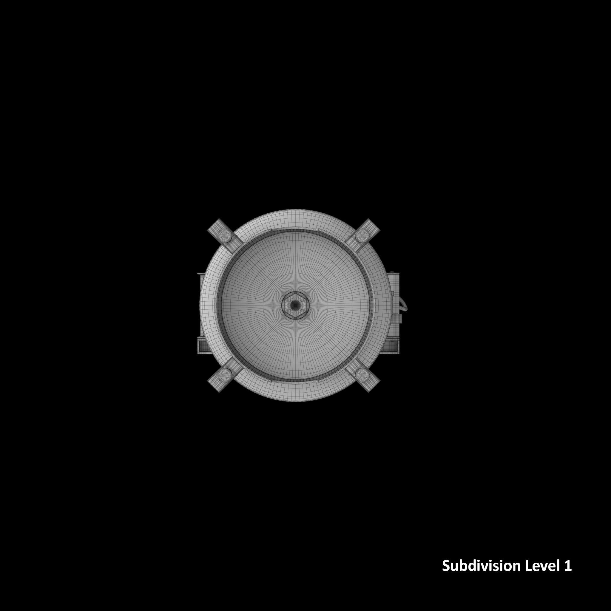 Air Compressor Stationary 80 gallon Low-poly 3D model_23