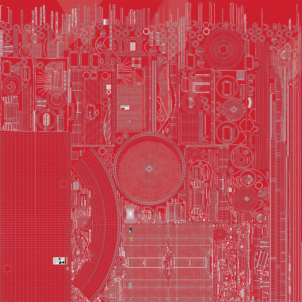 Air Compressor Stationary 80 gallon Low-poly 3D model_31