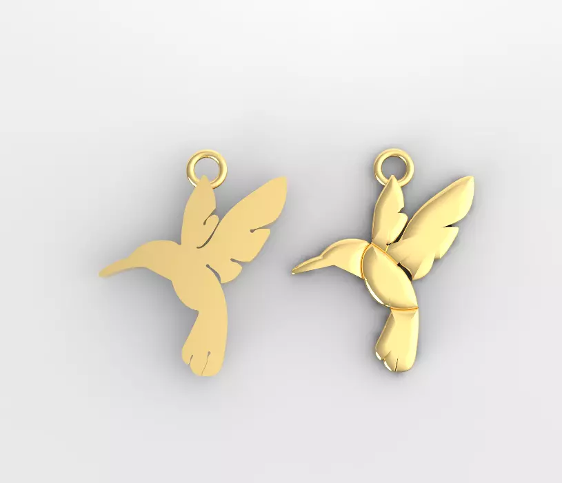 Freedom bird pendant free model jewelry design Free 3D print model