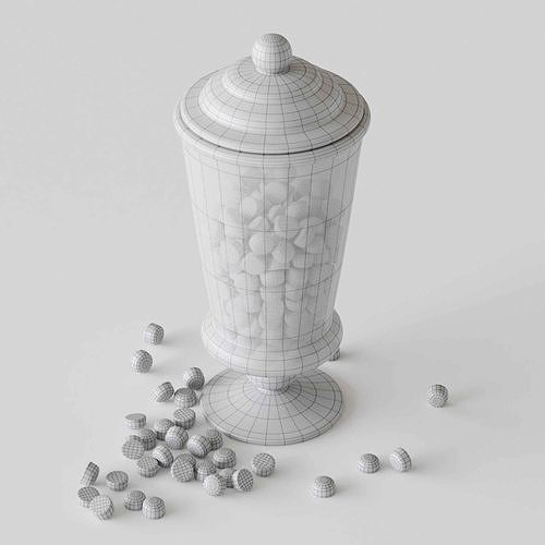 CANDY IN JARS 3D model 5