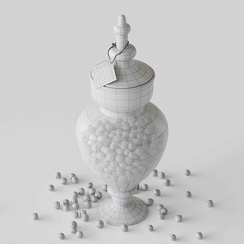 CANDY IN JARS 3D model 2