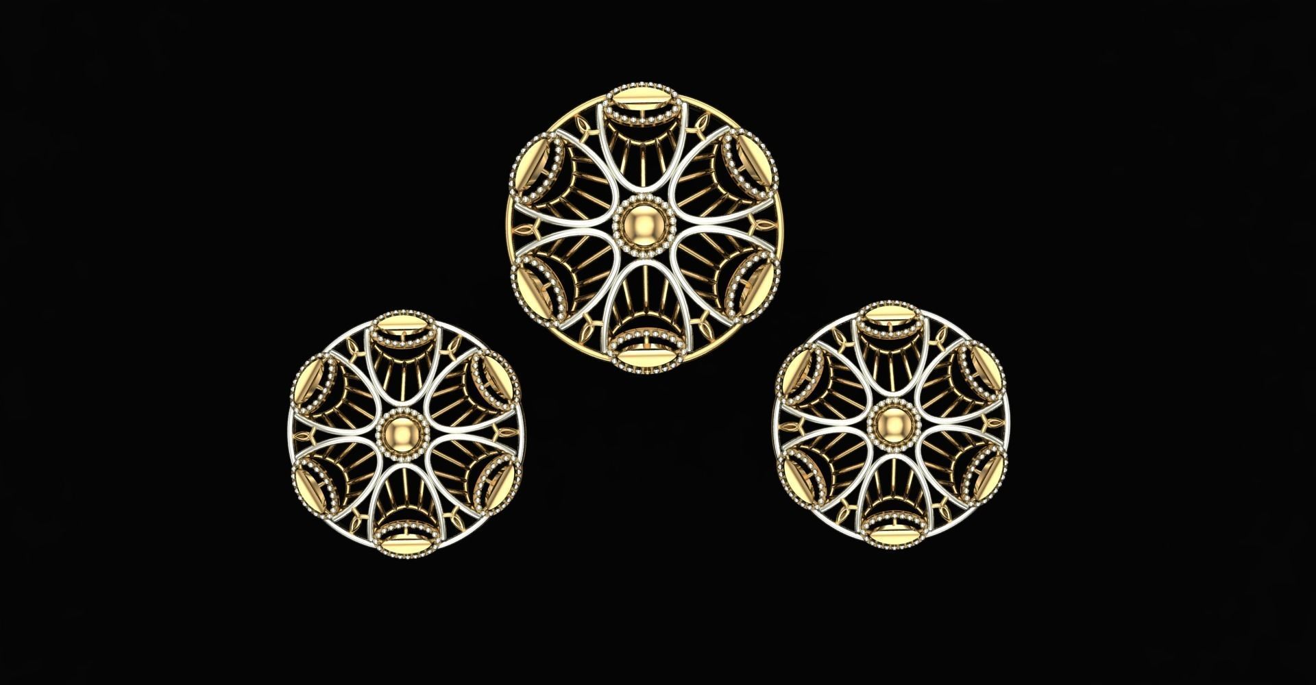 20 Plain Locket Set 3D print model_7