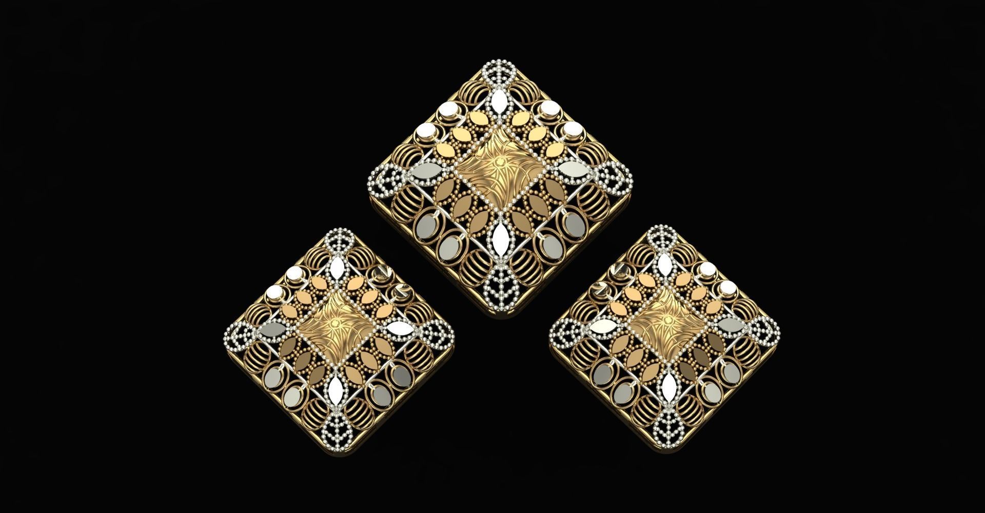 20 Plain Locket Set 3D print model_9