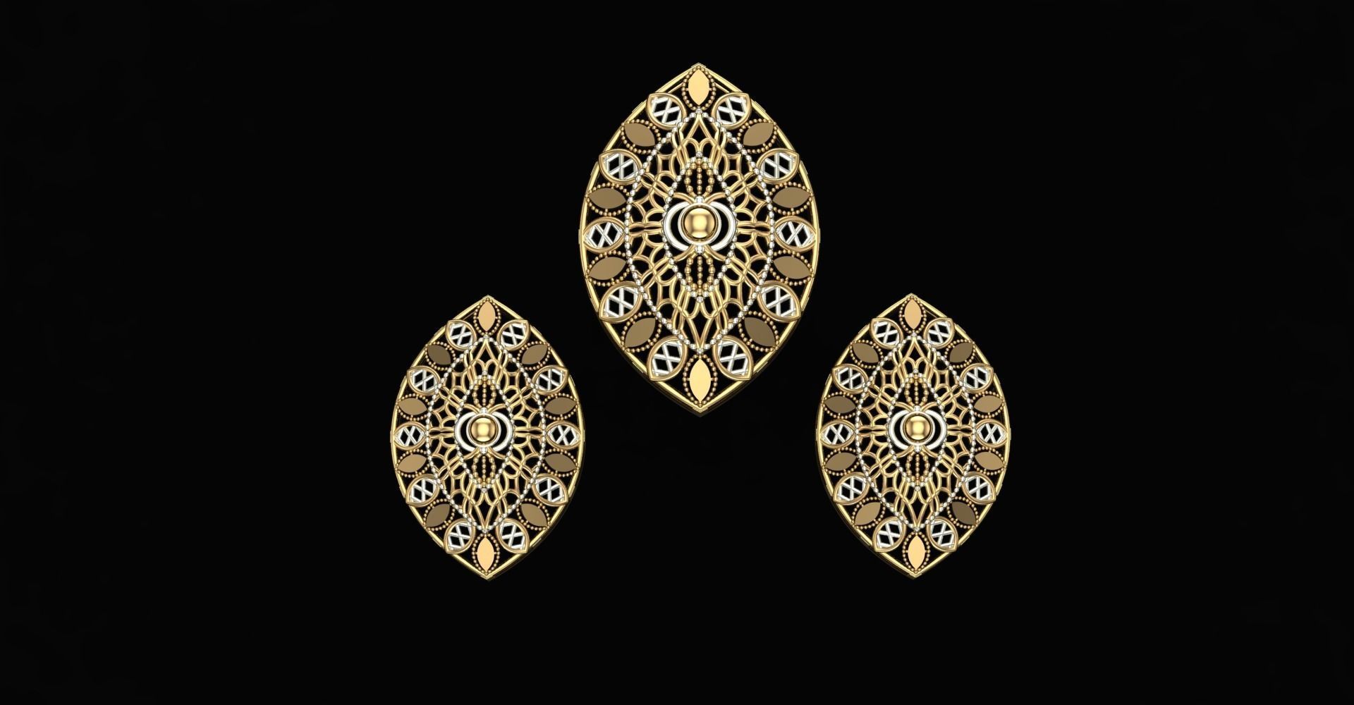 20 Plain Locket Set 3D print model_12