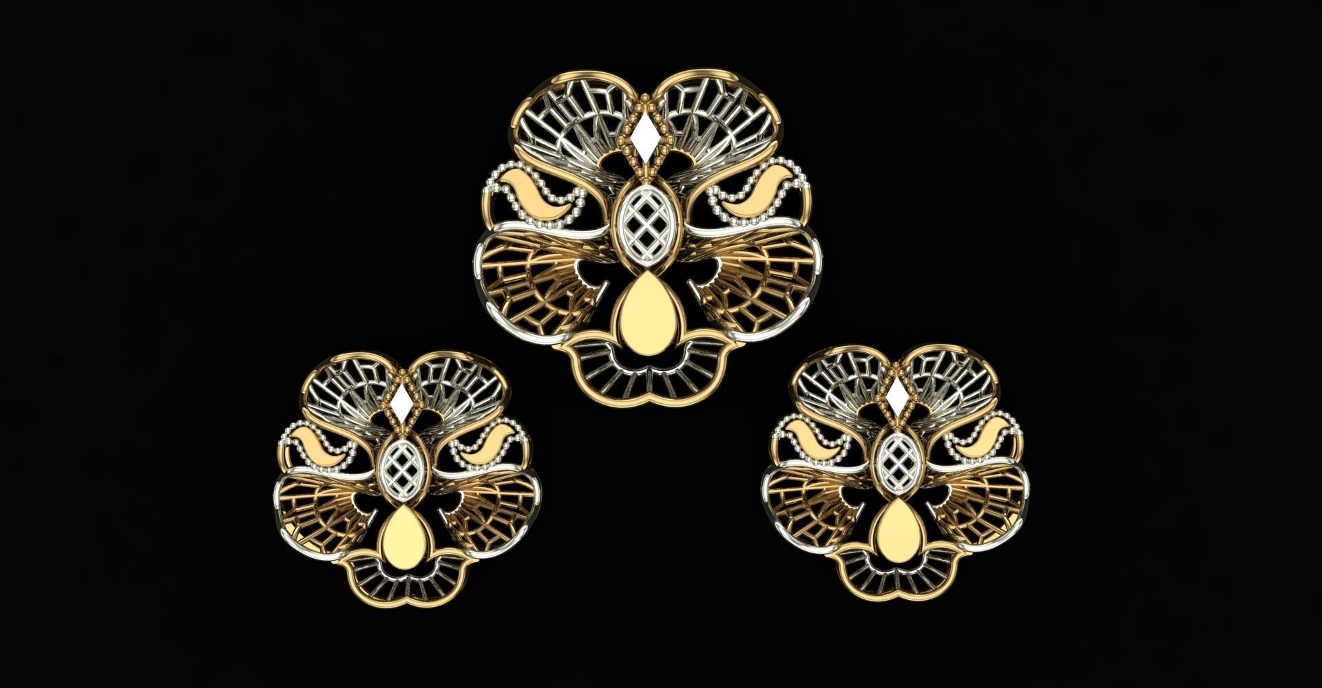 20 Plain Locket Set 3D print model_18