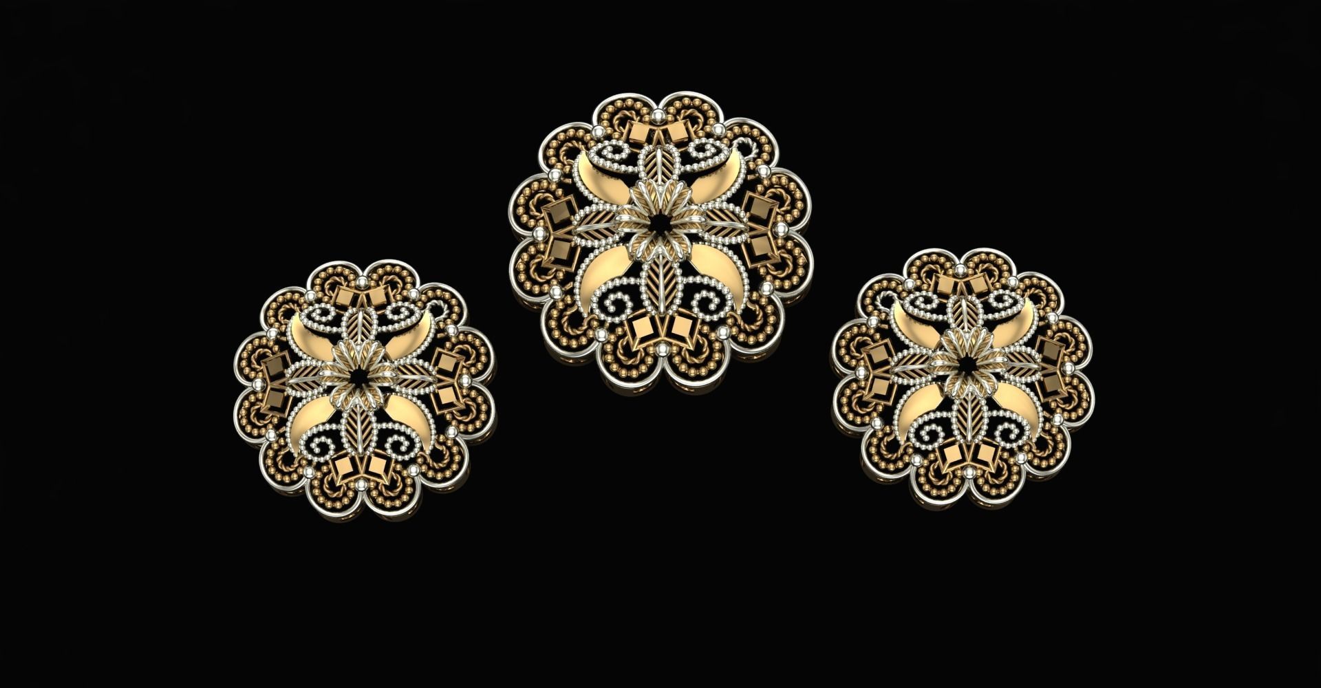 20 Plain Locket Set 3D print model_24