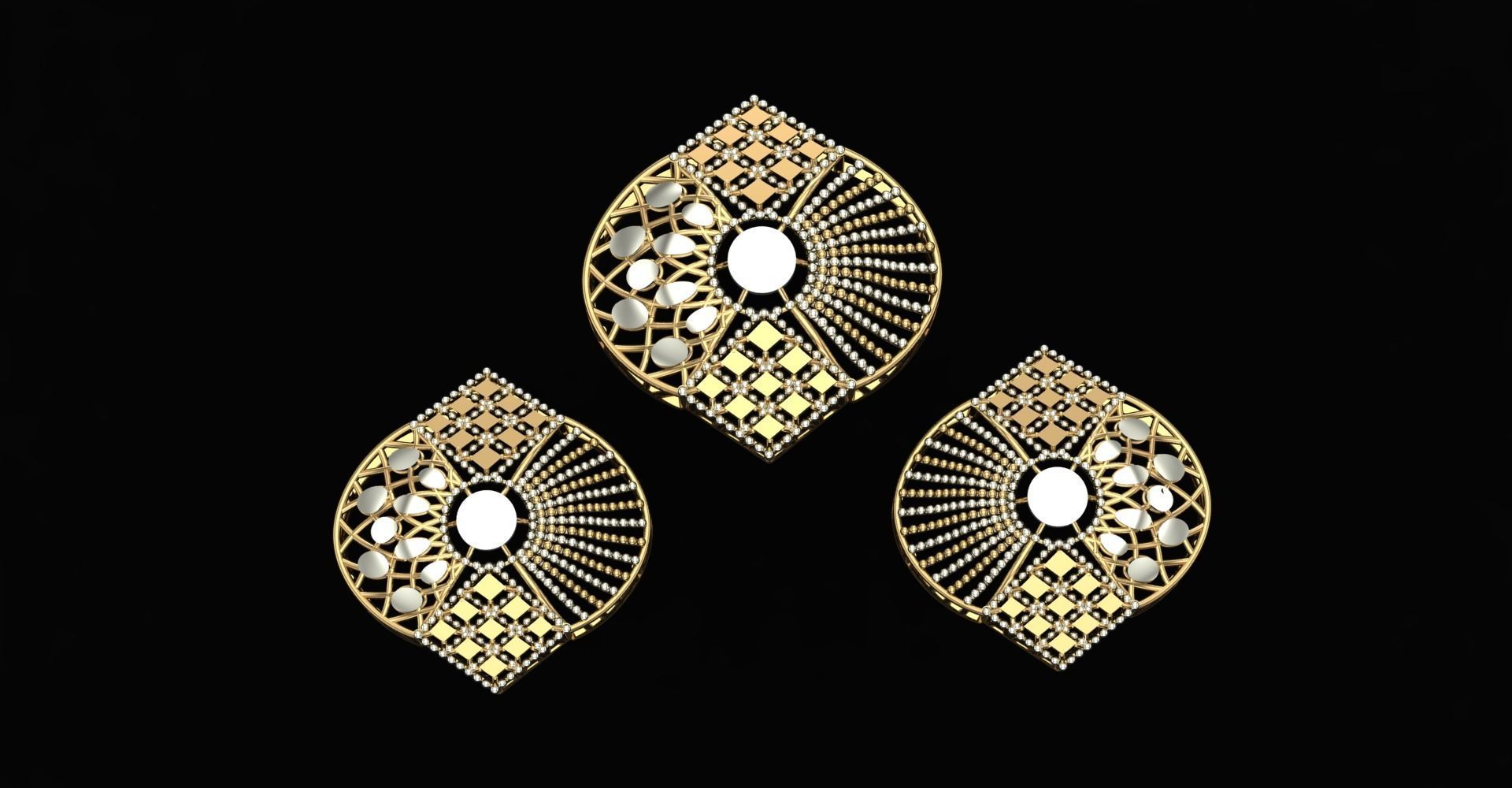 20 Plain Locket Set 3D print model_3