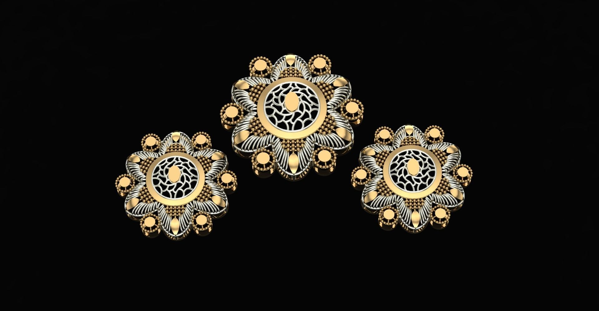 20 Plain Locket Set 3D print model_22