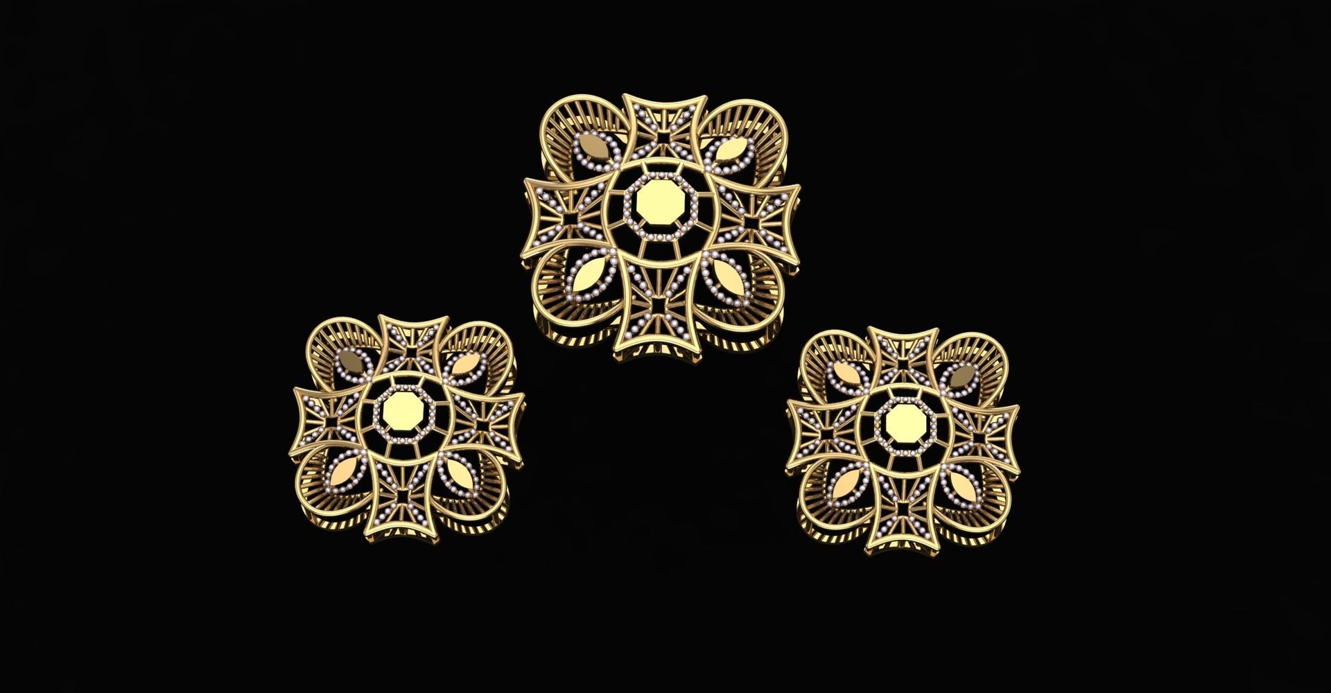 20 Plain Locket Set 3D print model_4