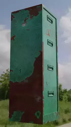 Filing Cabinet Game Ready Model VR AR  Low-Poly 3d Model