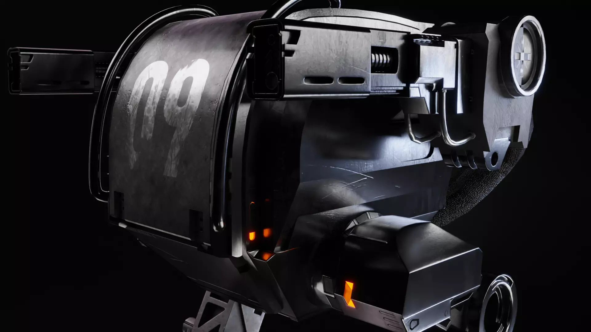 Game Ready Mech X-B32 Low-poly 3D model_0