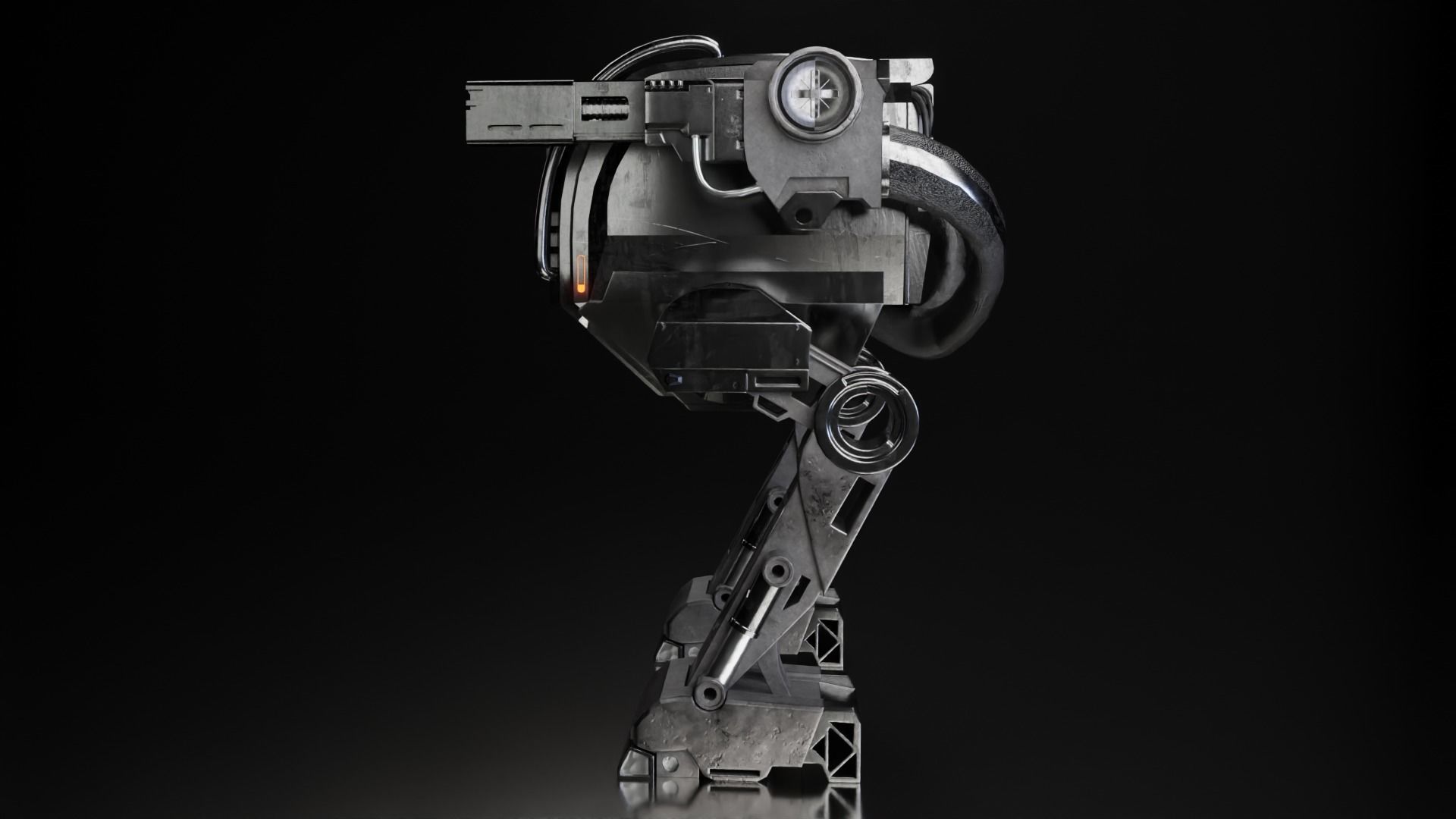 Game Ready Mech X-B32 Low-poly 3D model_2