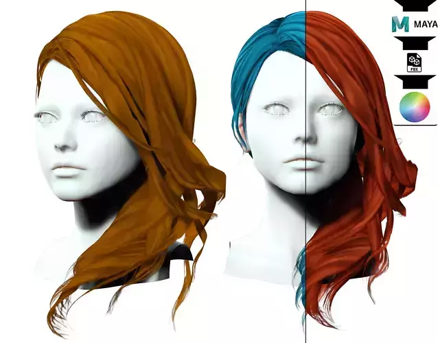 Wavy Over Shoulder Side Hair 