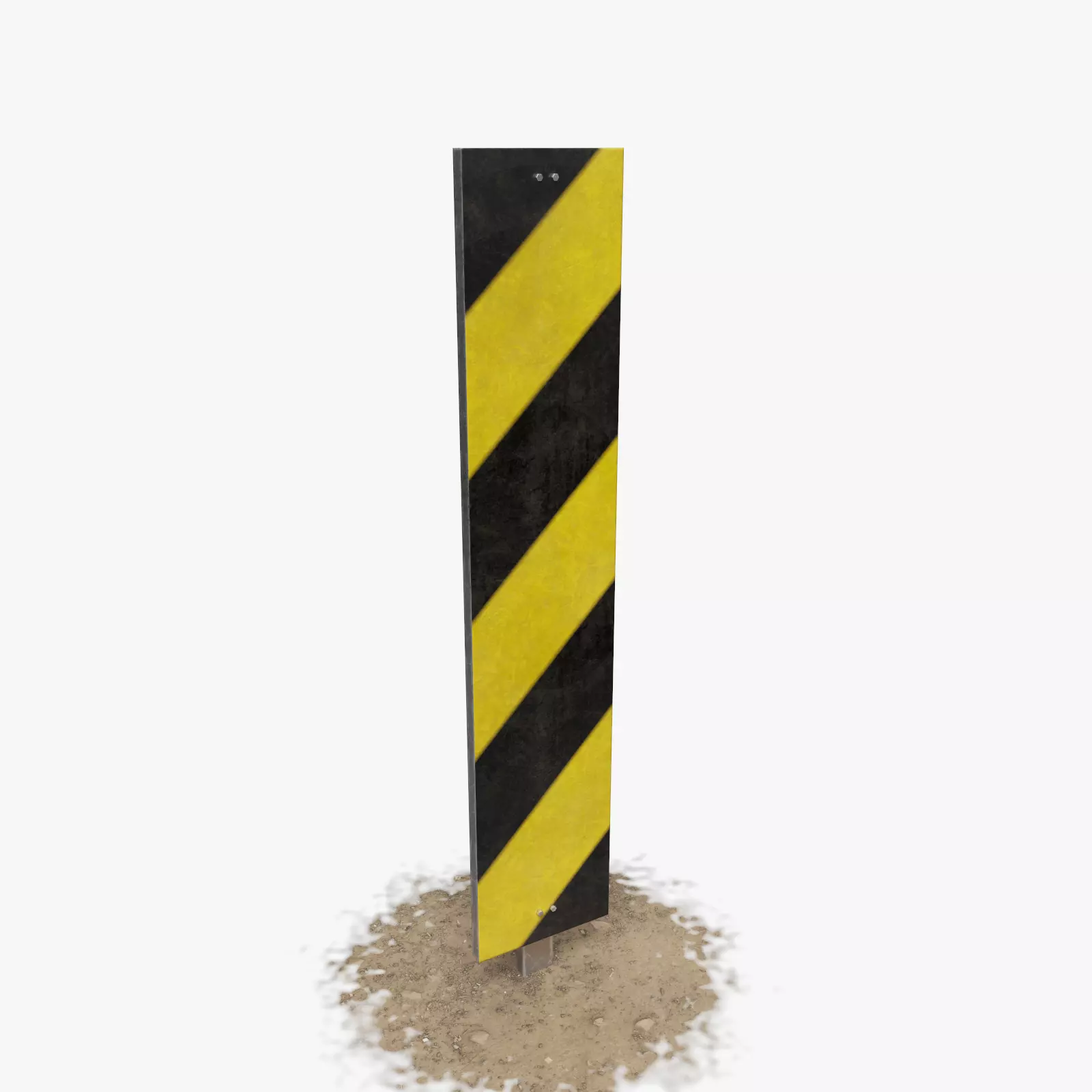 Danger Sign 01 Low-poly 3D model_0