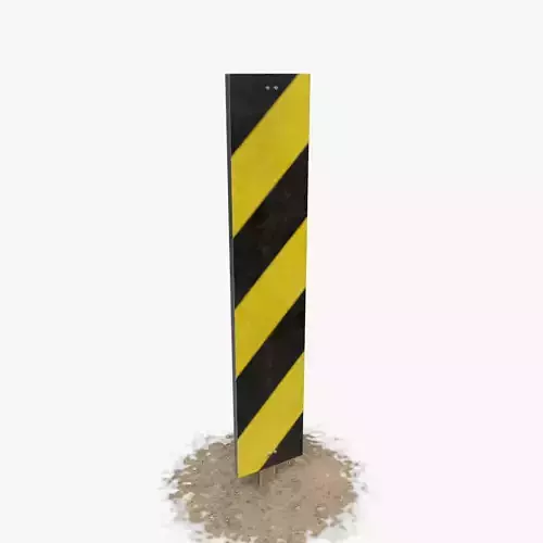 Danger Sign 01 Low-poly 3D model