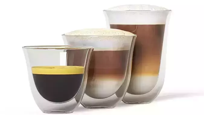 Delonghi Glasses Low-poly 3D model