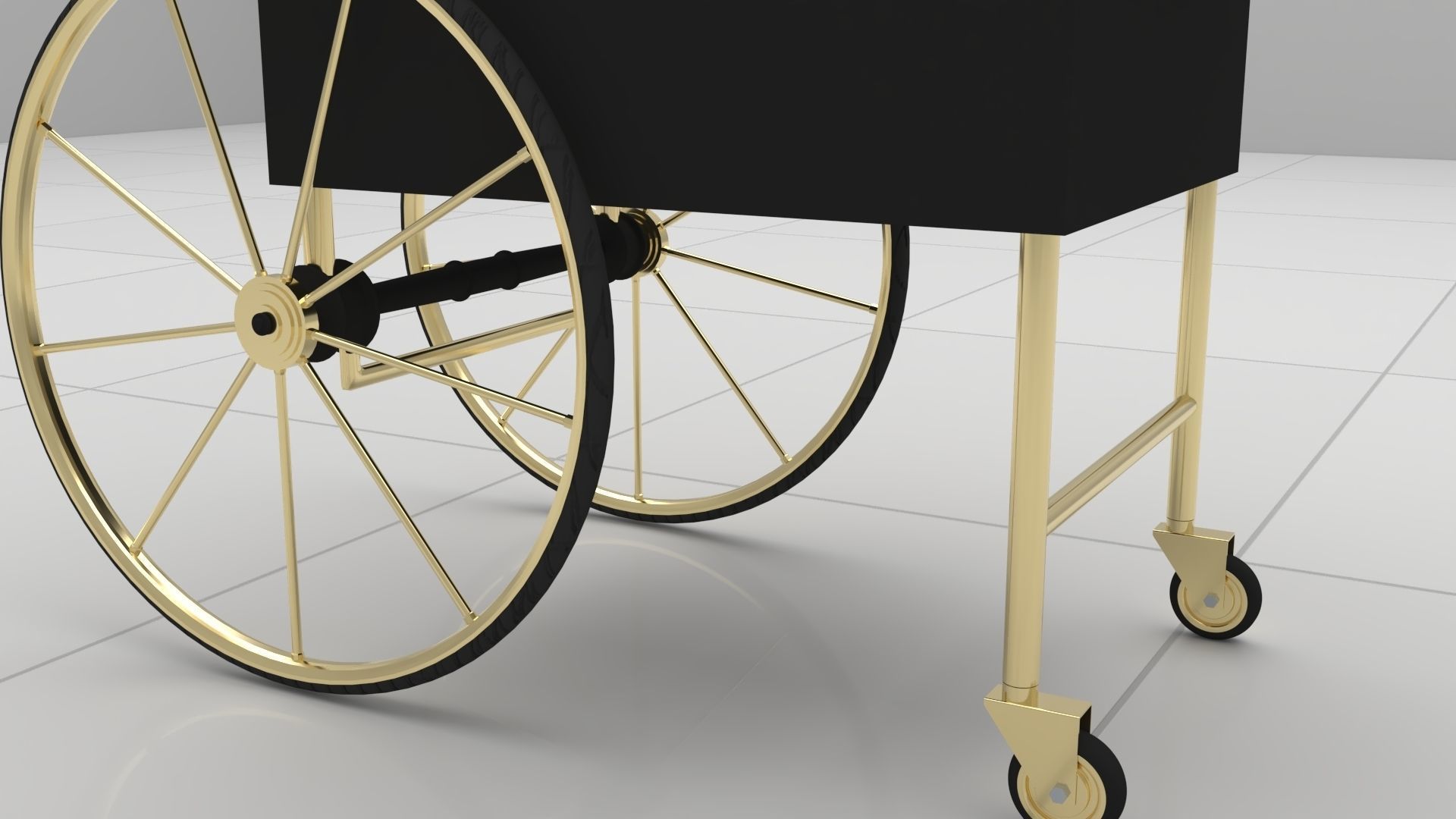 popcorn cart 3D model_1