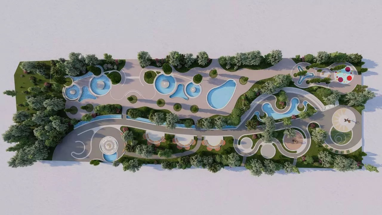park-public park-Private Park Landscape 3D model