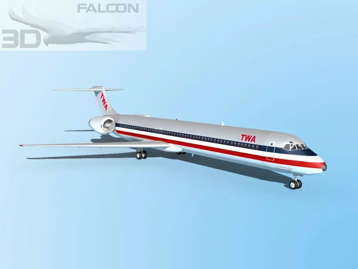 Falcon3D MD-80 Trans World Airways 2 3D model