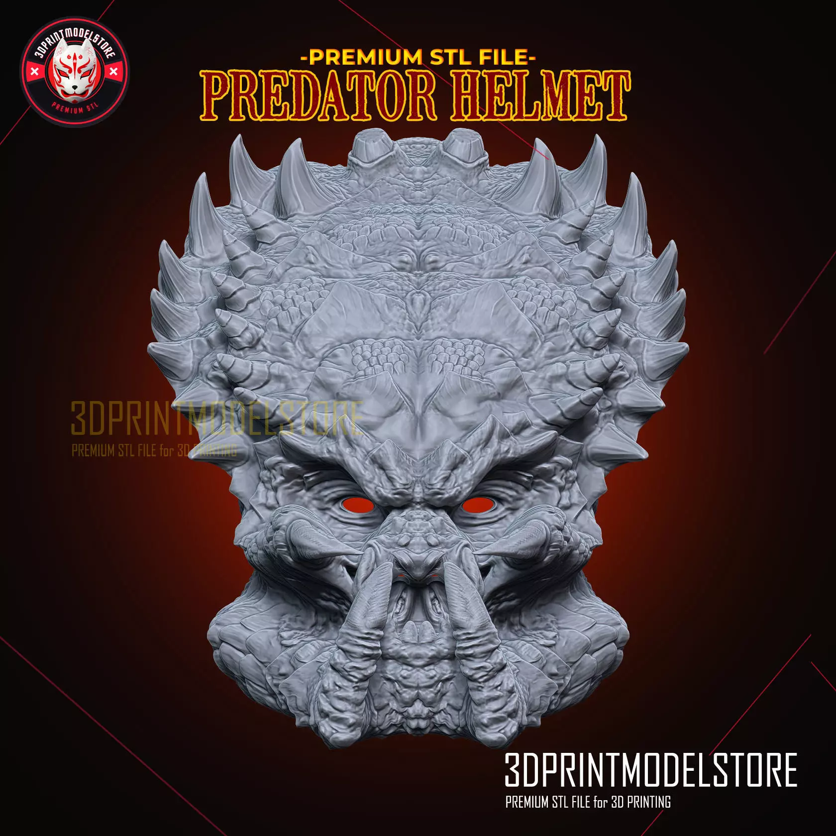The Predator Helmet - Alien Halloween Cosplay Mask 3D print model_0