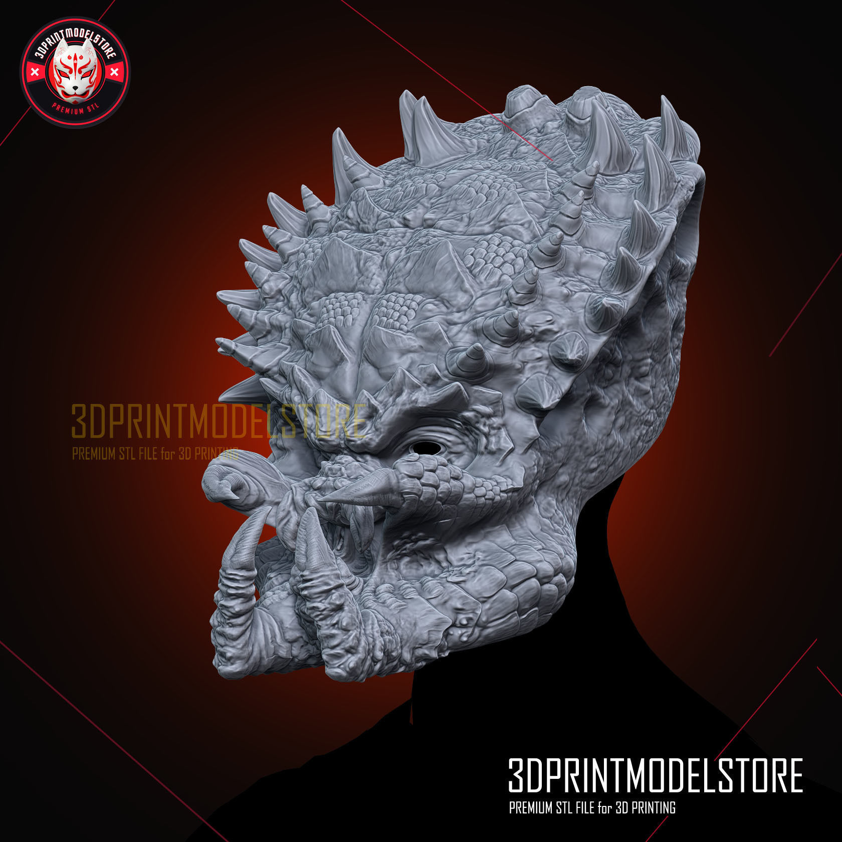 The Predator Helmet - Alien Halloween Cosplay Mask 3D print model_4