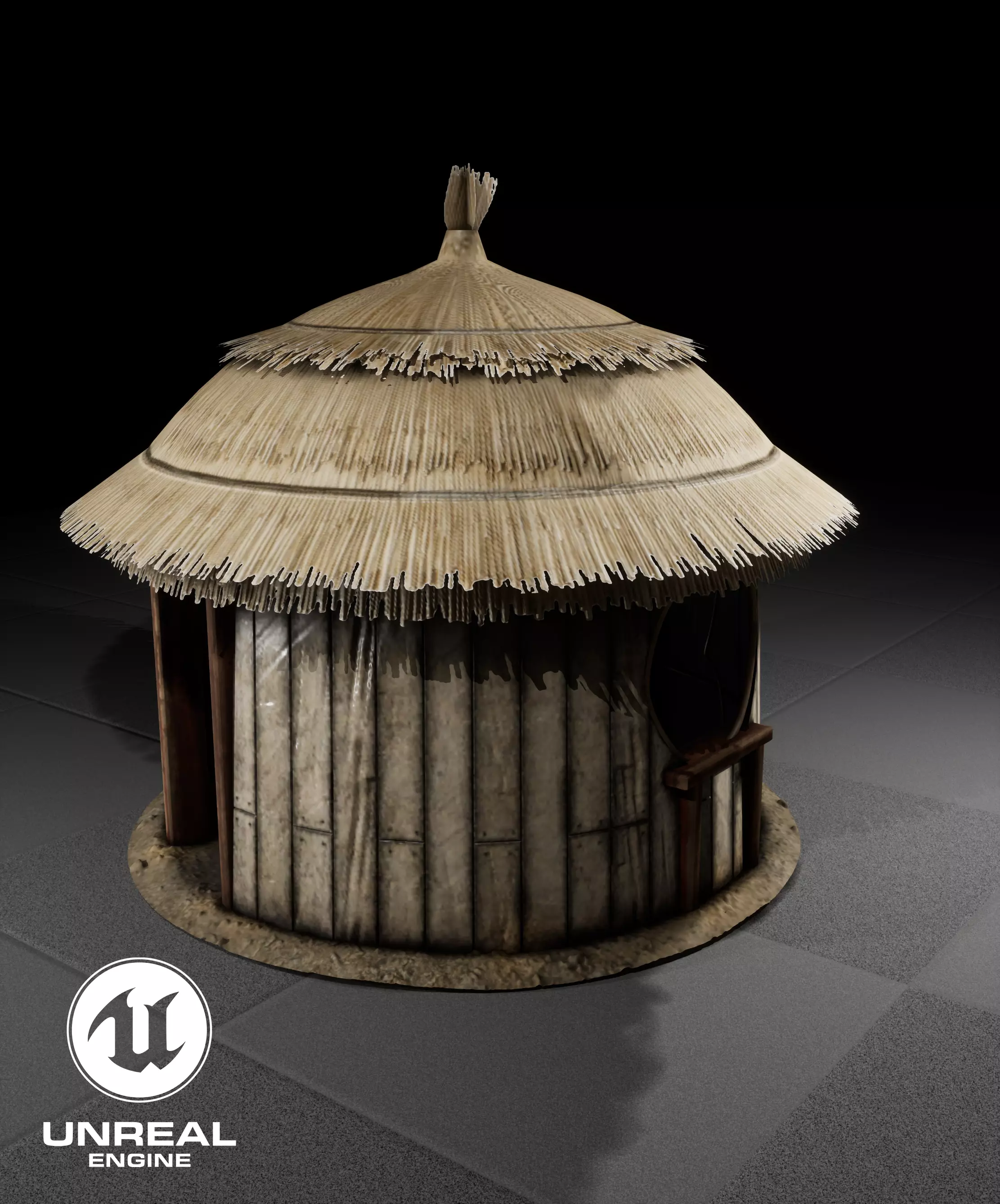 Straw Hut Low-poly 3D model