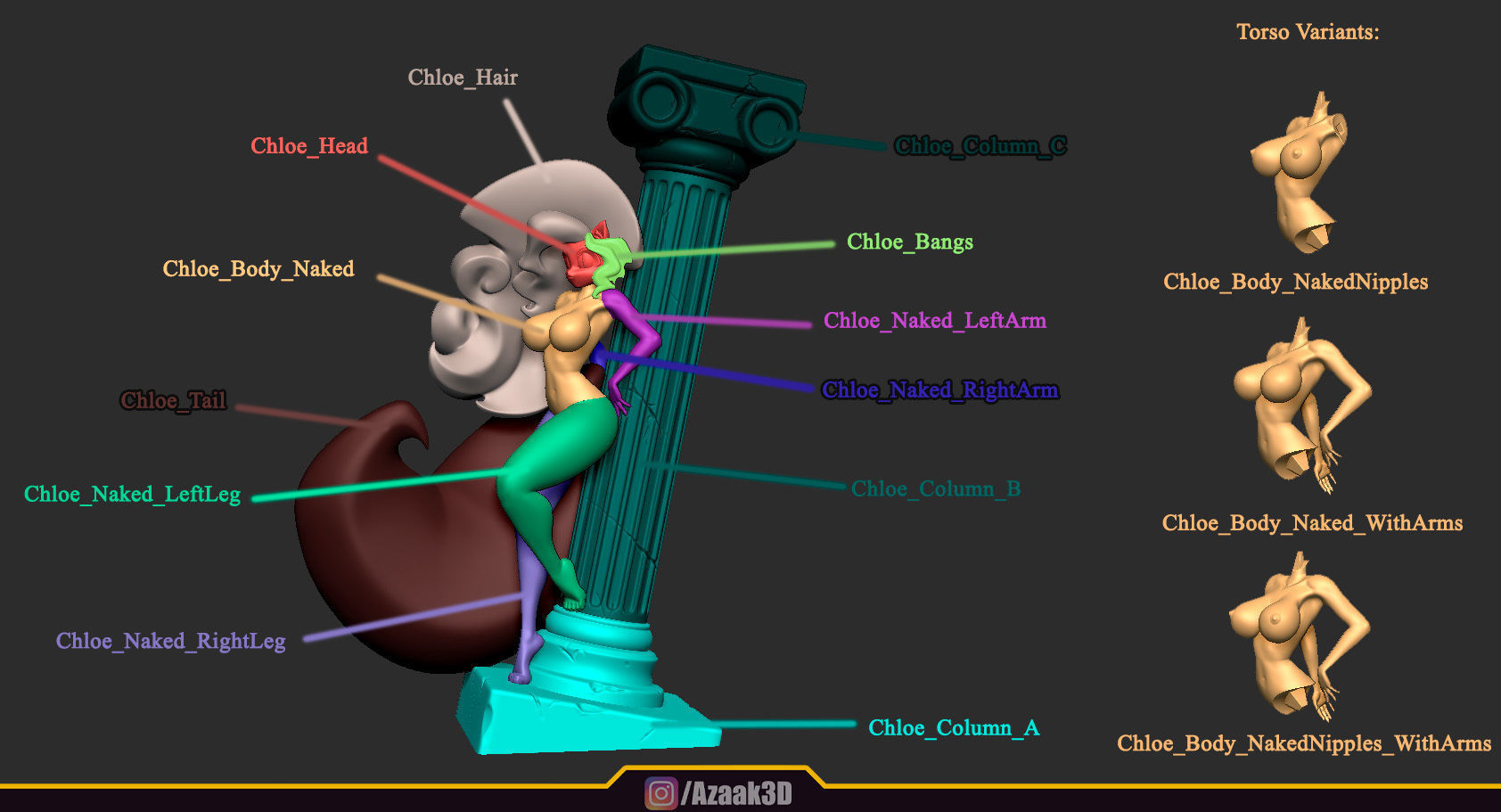 Chloe With NSFW version 3D print model_3