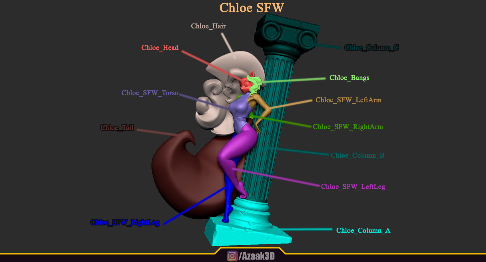 Chloe With NSFW version 3D print model_4