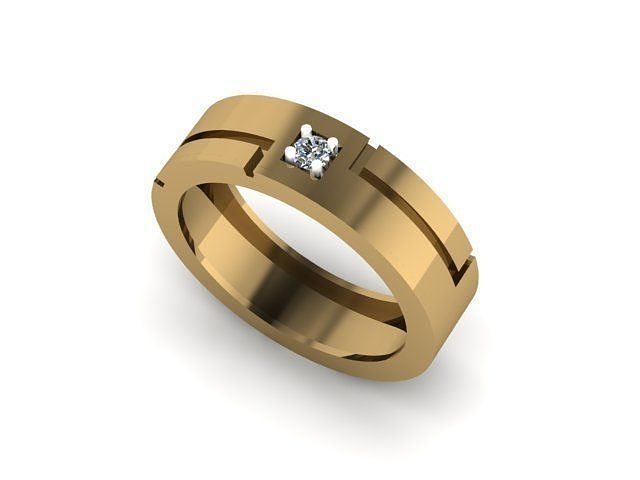 men ring for daimonds 3D print model