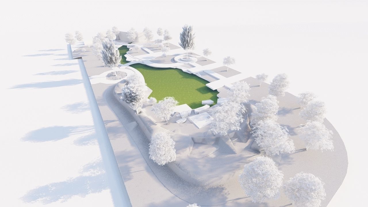 park-public park-Private Park Landscape 3D model_15