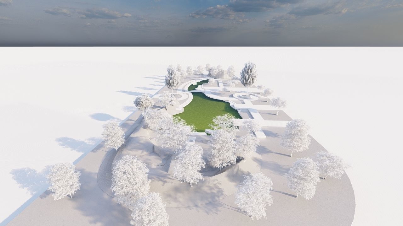 park-public park-Private Park Landscape 3D model_14
