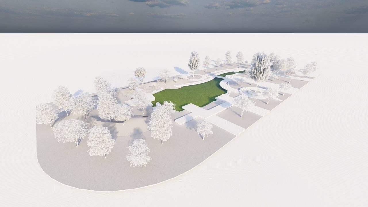 park-public park-Private Park Landscape 3D model_13
