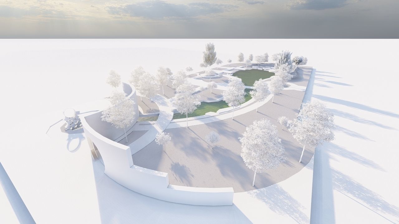 park-public park-Private Park Landscape 3D model_17